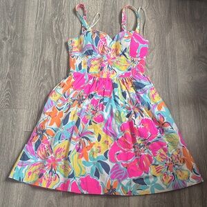 Lilly Pulitzer Pink and Blue Floral women’s Dress